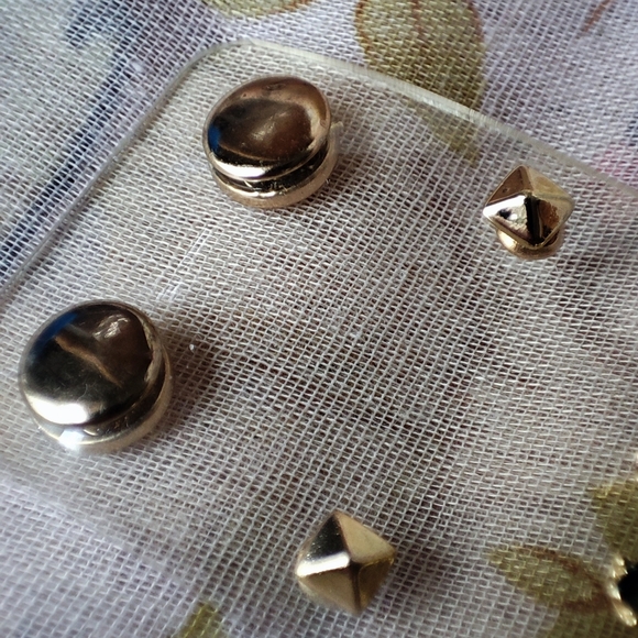 Thick Clear Plastic Gold Tone Rhinestone Snap Cuff Bracelet Emerald Seafoam EUC - Picture 12 of 16